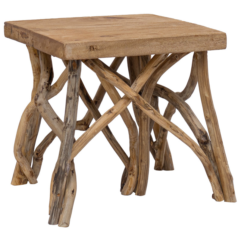 Log Coffee Table 40x40x40 cm Mixed Recycled Wood