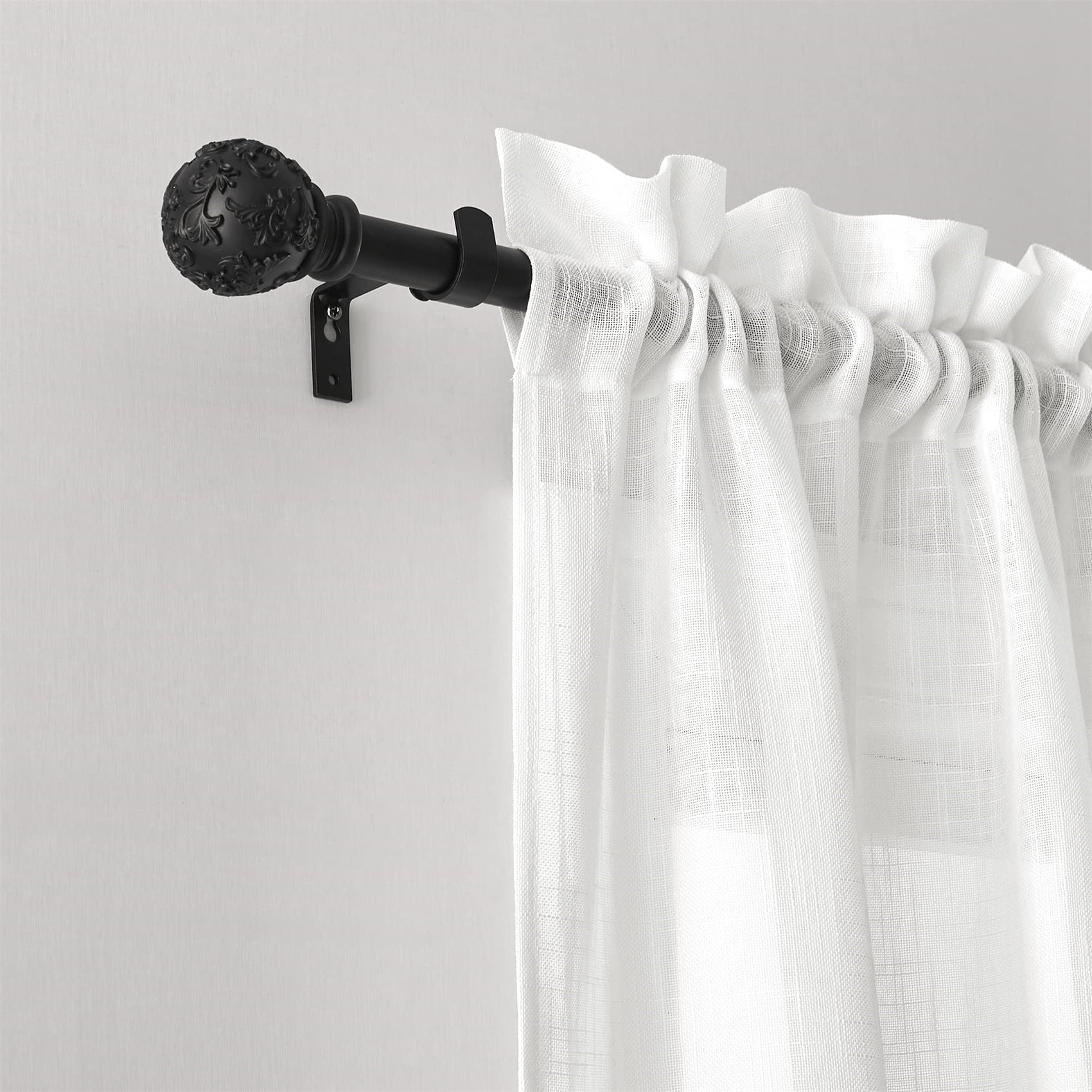 Canora Grey Sunol Adjustable Overall Width Single Curtain Rod | Wayfair