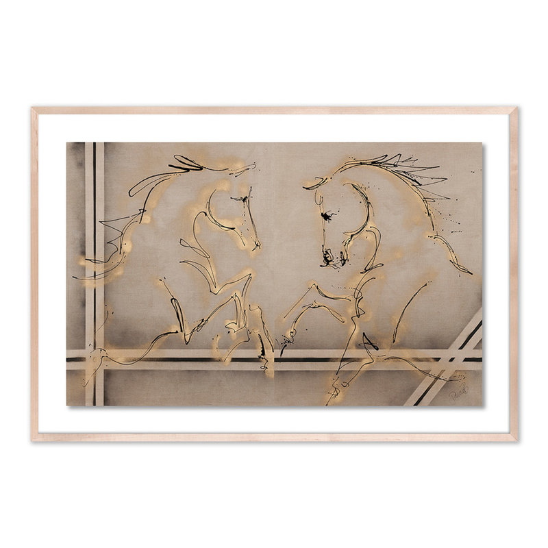 Greeting Print by Donna Bernstein, Natural, 33" H x 48" W x 2.5" D