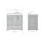 37'' Single Bathroom Vanity with White Quartz Top-93359409