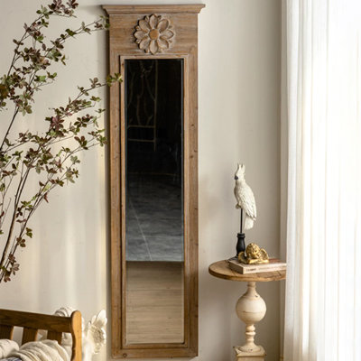 Miroirs muraux rectangulaires en bois massif