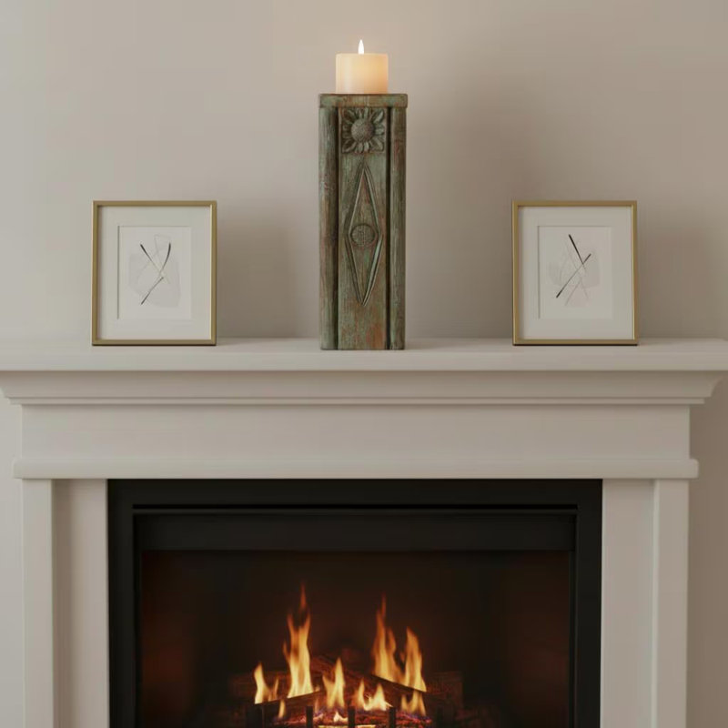 25'' H Solid Wood Candlestick