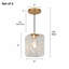 Mini-luminaire suspendu 1 lumière à intensité variable 6 "pour îlot de cuisine avec carré ondulé en verre texturé (ensemble de 2)