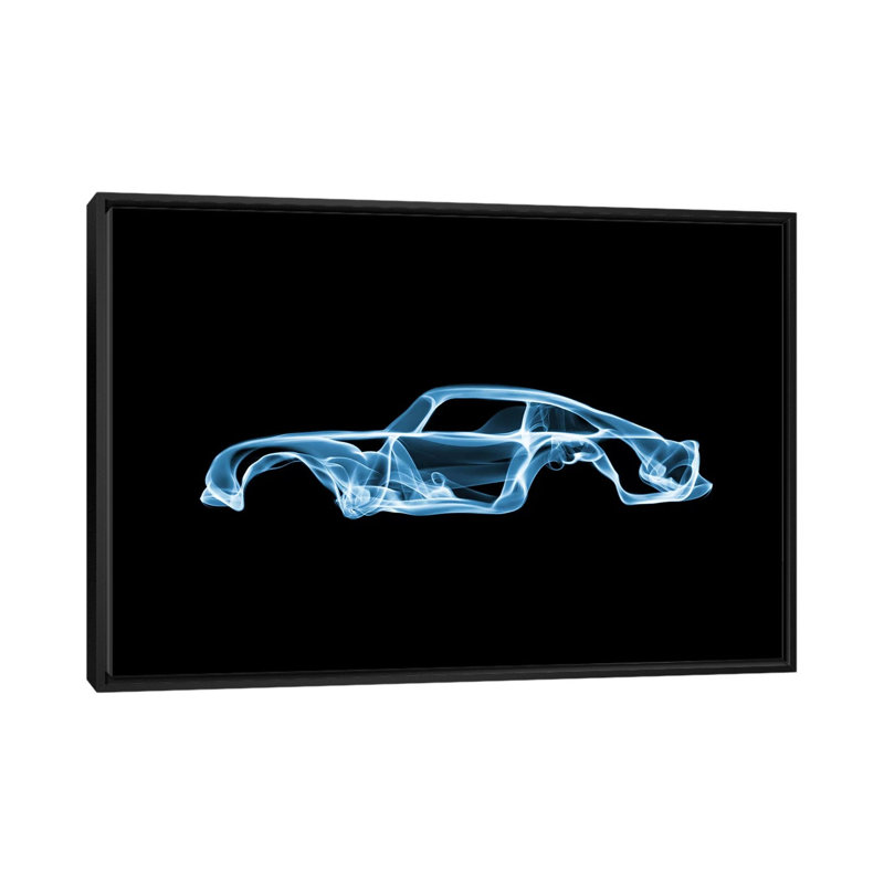 « aston martin », impression sur toile tendue, H 18 po x l 26 po x P 1,5 po, Toile avec cadre noir, Pas de tapis