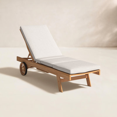 Summerton 28.5 " Teak Patio Chaise Lounge