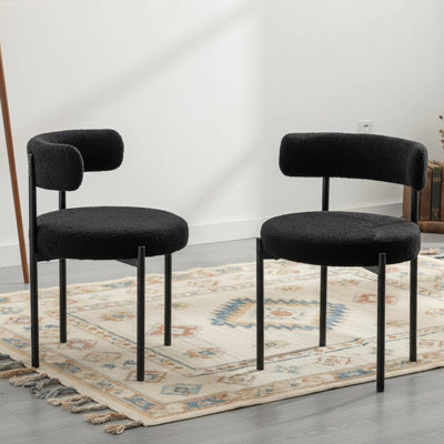 Chaises de salle à manger rembourrées Boucle