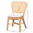Arden Modern Bohemian Rattan Dining Chairs in Natural Brown, 36.71'' H X 23.34'' W X 24.63'' D
