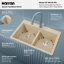 Ensemble d'évier de cuisine encastré à double cuve 50/50 Karran Quartz 33 "X 22"-54821665
