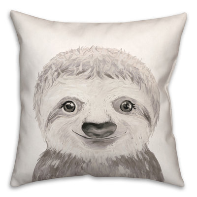 Baby Sloth Throw Pillow