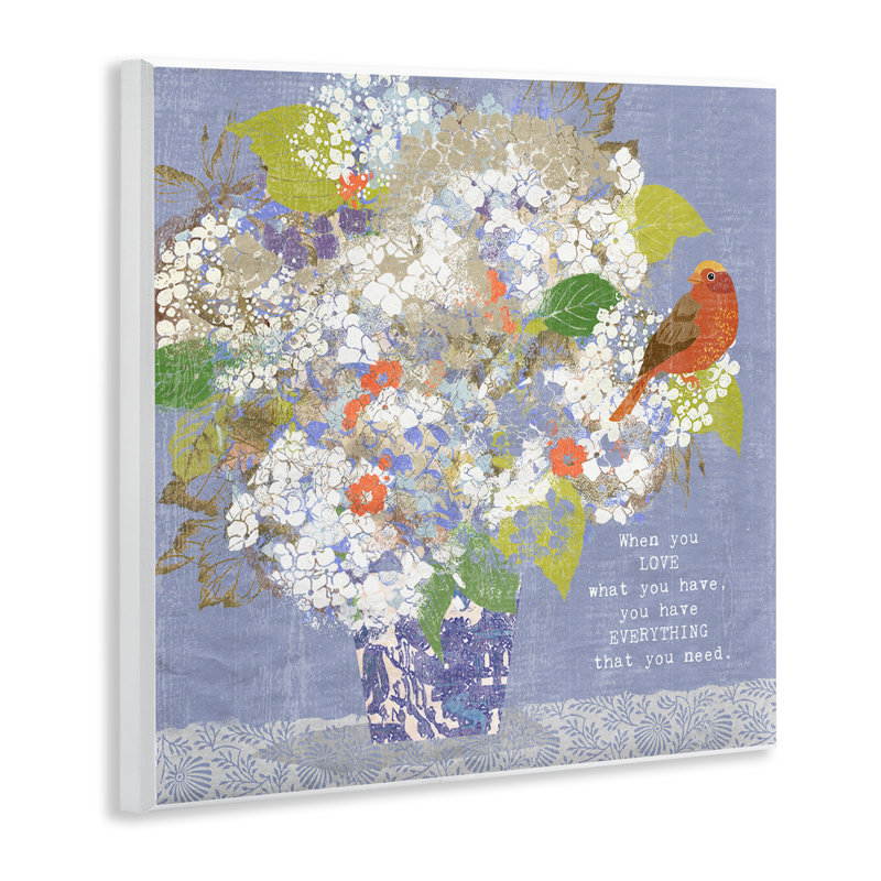 Plaque murale Inspiration florale sur l'amour, design par Suzanne Nicoll