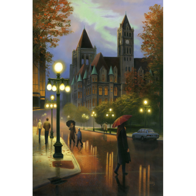 Rainy Twilight - No Frame Art Prints on Canvas, 76cm H x 51cm W x 3.8cm D