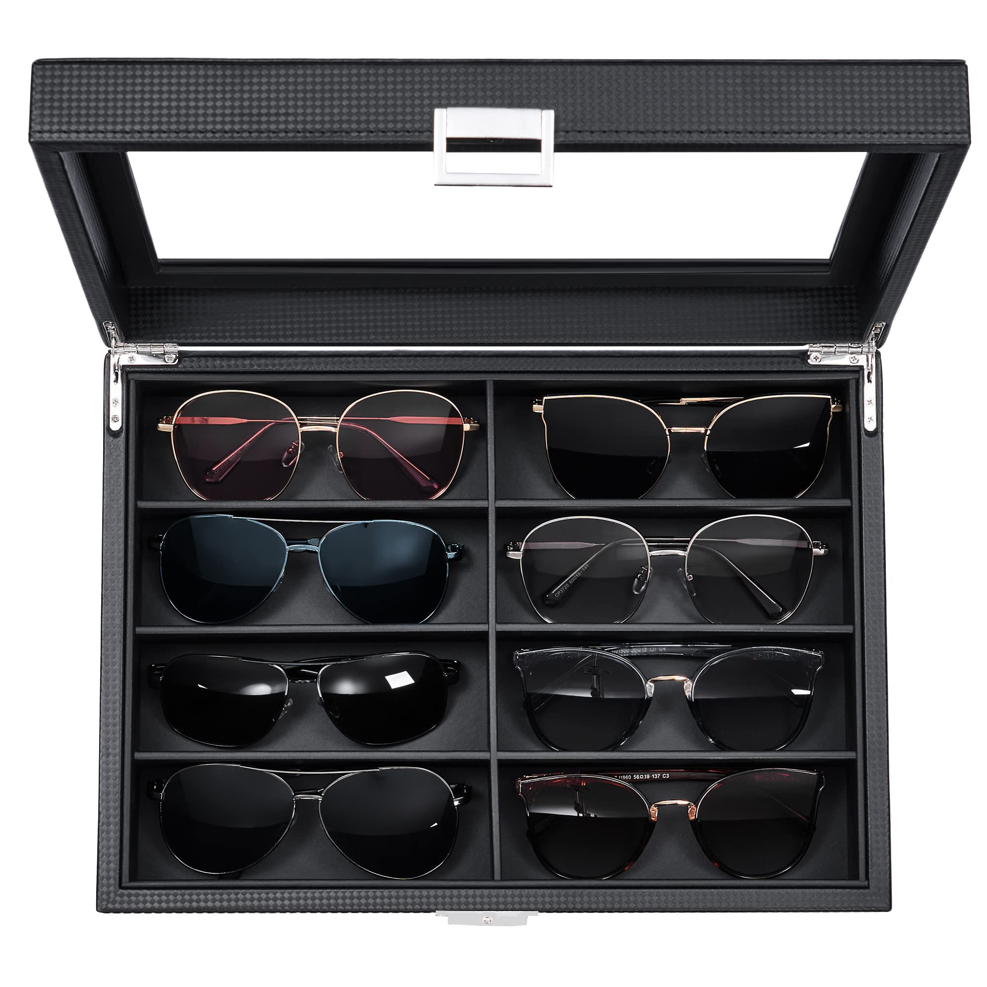 Lark Manor Sunglasses Organizer, 8 Slot Sunglasses Case For Men ...