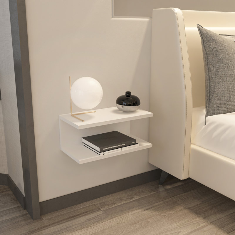 Daizah 45cm W Bedside Table, White