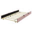 Lit plateforme tapissier simple en velours avec lit gigogne simple, rose