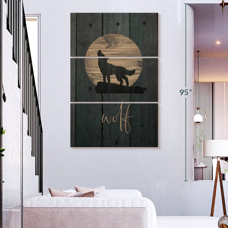 Loup sauvage Brampt, H 32 po x l 20 po