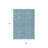 3' X 5' Teal Blue And Ivory Geometric Washable Indoor Outdoor Area Rug