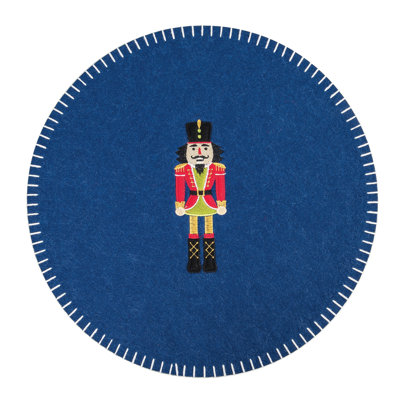 Nutcracker Felt Round Placemat Set of 6