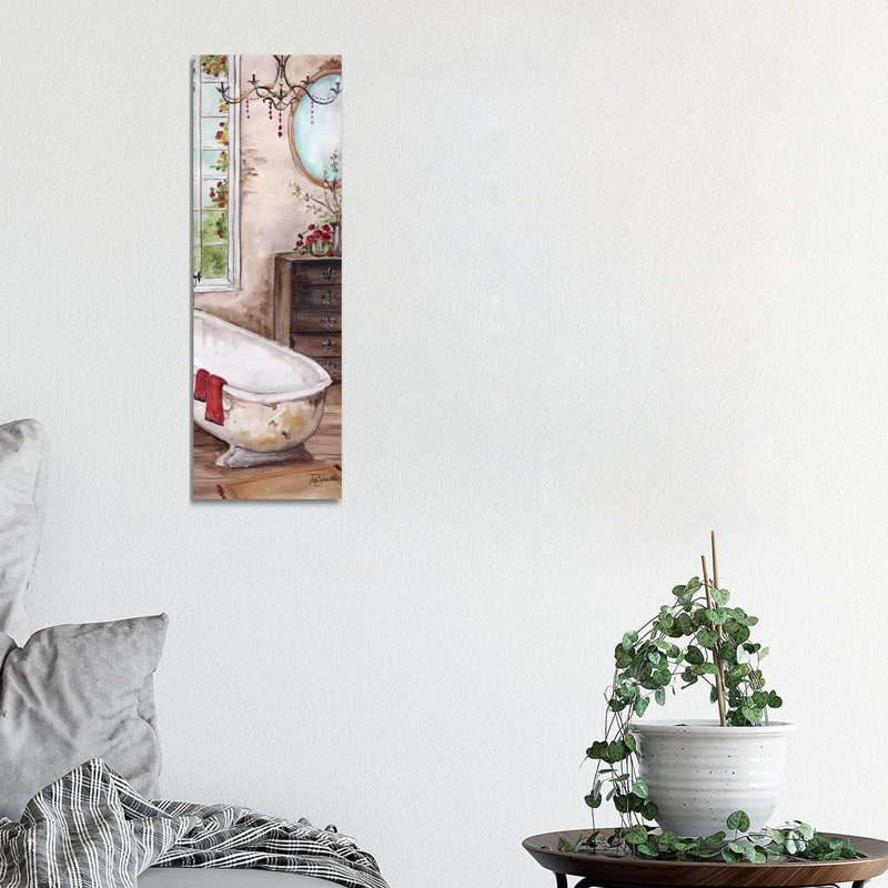 French Country Bath I by Tre Sorelle Studios - Wrapped Canvas Panoramic Gallery-Wrapped Canvas Giclée