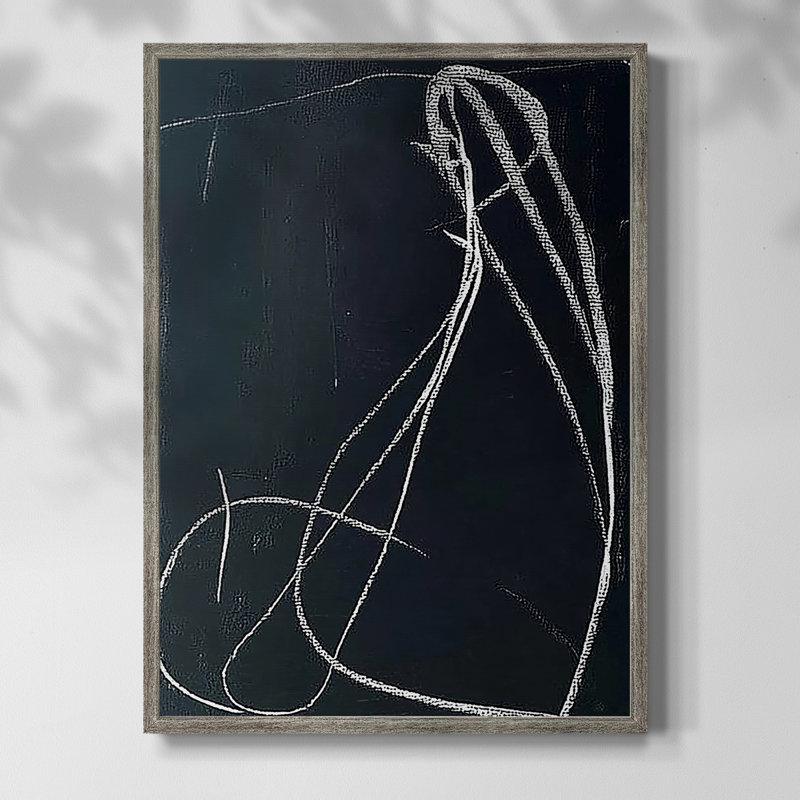 Série ABSTRACT DCxxxiv, reproduction encadrée - bois massif, H 11 po x l 9 po