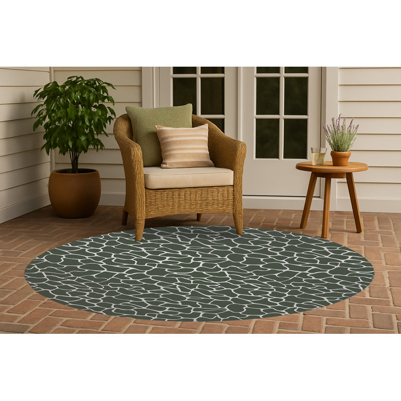 Tapis d'extérieur antidérapant Patch Play, Rond 5 pi