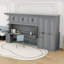 Lit escamotable simple en bois avec armoires et garde-robe et 6 tiroirs-609658814