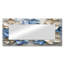 Velours crème bleu Rhododendron I - décoration murale miroir floral - imprimé sur métal-632303213