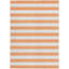 Tapis intérieur lavable antidérapant à rayures 9 pi x 12 pi saumon