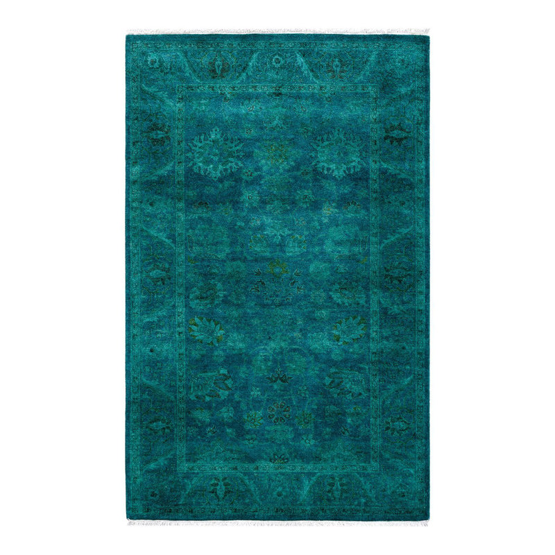 Overyed One-of-a-Kind Rectangle 3'3" X 5'2" Hand Knotted Area Rug