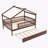 Zhayne Wooden House Bed with Trundle-1451600460-1451600451
