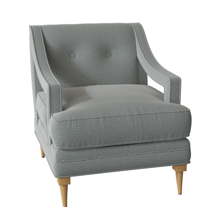 Perry Tufted Armchair, Amber, Maya Cyan