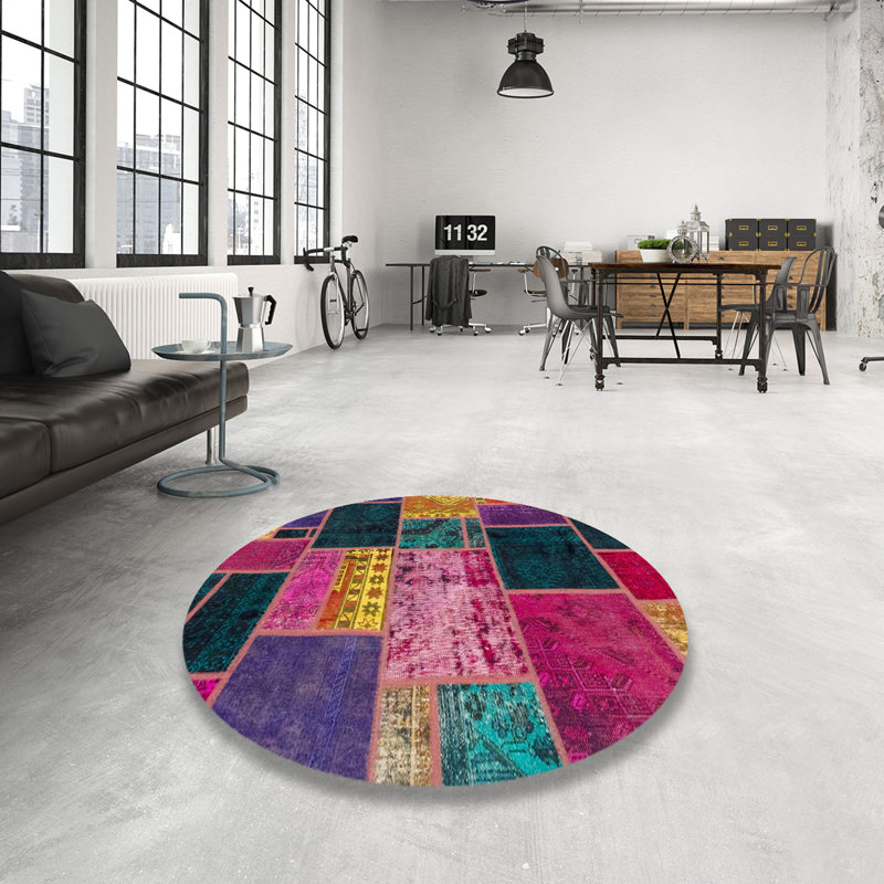 Abstract Indoor Rug, Round 6'