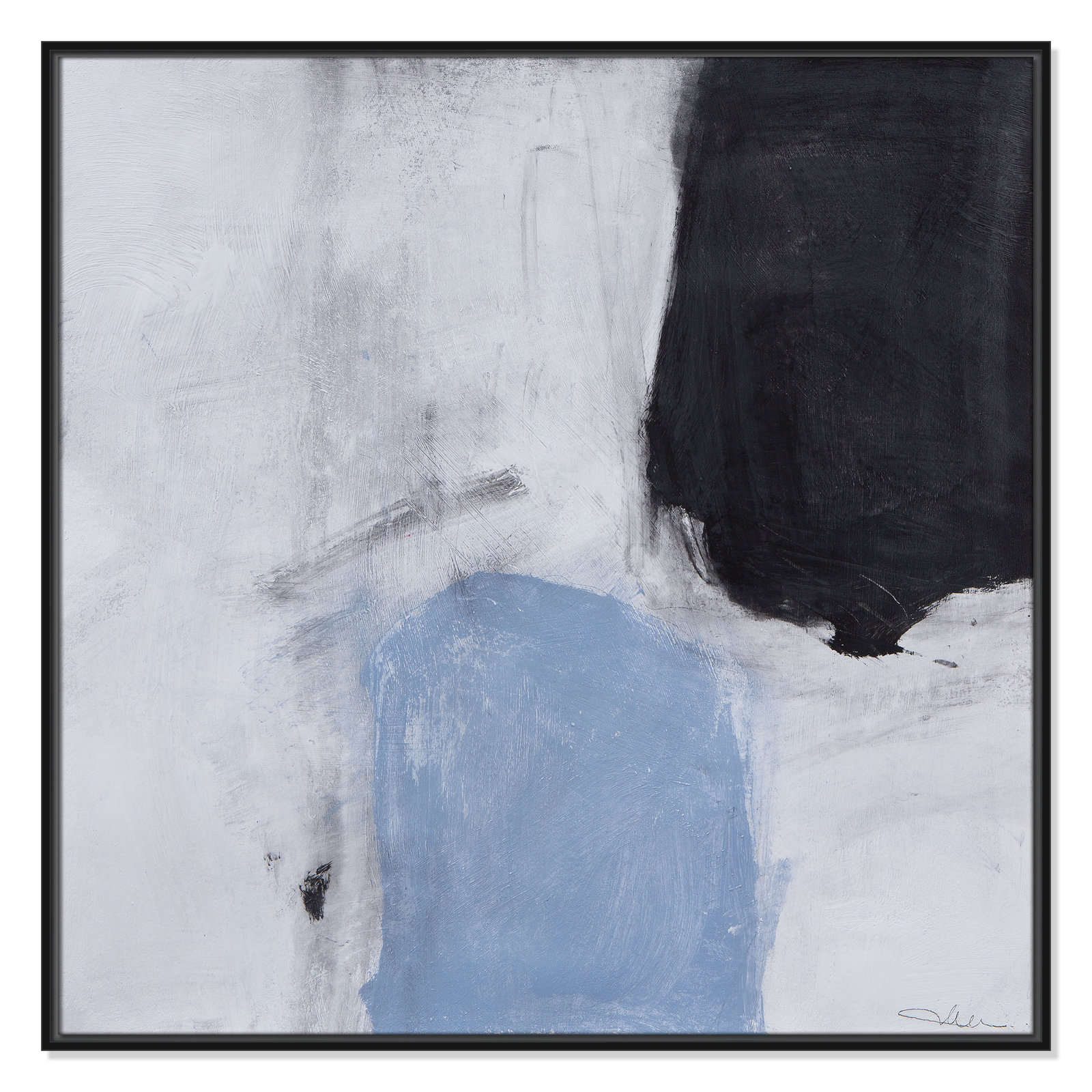 From Powder Blue to Onyx Print, 37.5" H x 37.5" W, Black