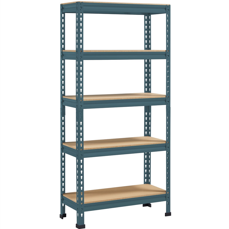 70cm W Manufactured Wood Height -Adjustable Shelving Unit, Neptune Blue