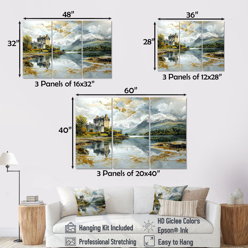 Ensemble de salon Eilean Donan, Toile tendue, H 32 po x l 48 po x P 1 po
