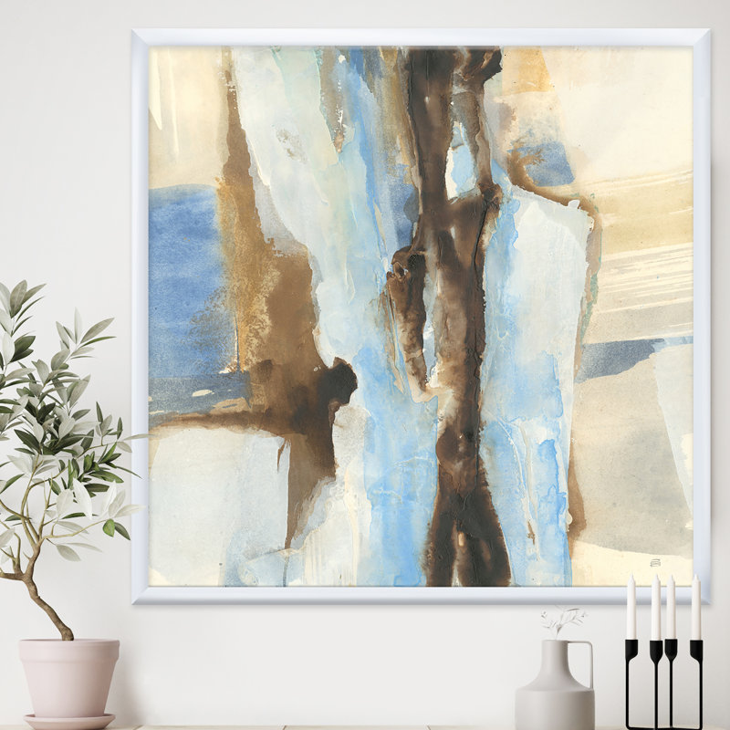 Cadre photo « river run i », reproduction sur toile, H 30 po x l 30 po x P 1 po, Cadre blanc