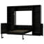 Lit escamotable en bois avec tablettes et armoires de rangement-1926769276