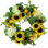 24" Wreath Decorated With Sunflowers, Hydrangeas And Lemons