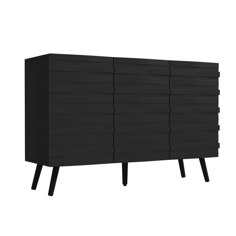 Armoire moderne à 3 portes avec tablettes réglables