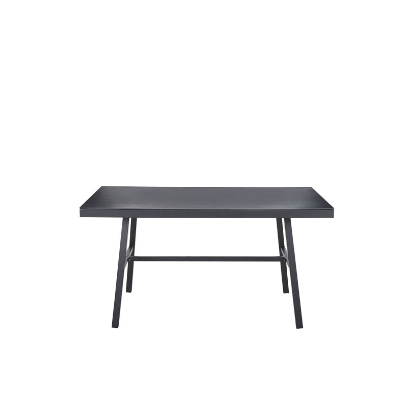 Wanamie Rectangular Metal Outdoor Dining Table , 150cm cm W 90cm cm D