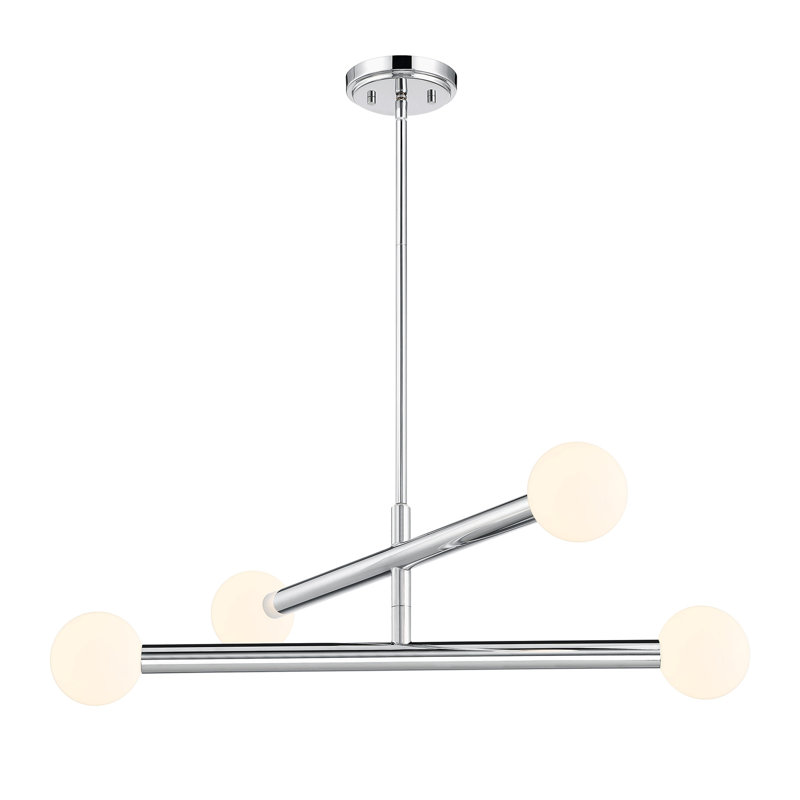 Omied 4-Light Chandelier in Chrome, Chrome