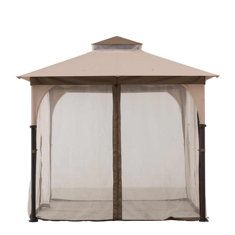 Beige Polyester Mosquito Netting for 9.5x9.5 ft Gazebo