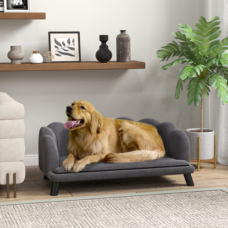 Canapé pour animal de compagnie de taille moyenne et grand format Pearl, Grey