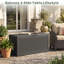 PawsomePad 100 gallons Boîte de rangement extérieure, contenant de terrasse en résine imperméable avec couvercle verrouillable, organisateur de patio pour coussins et outils de jardin, noir-130917210