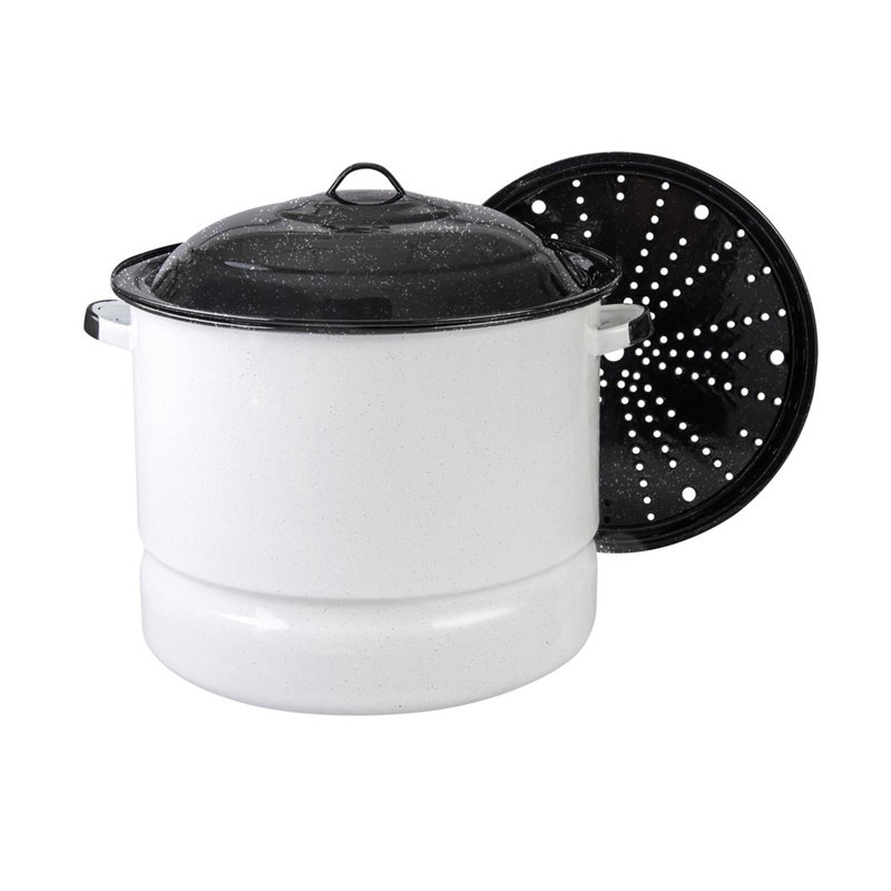 Cinsa Ceramic Over Steel Steamer Set 34 qt