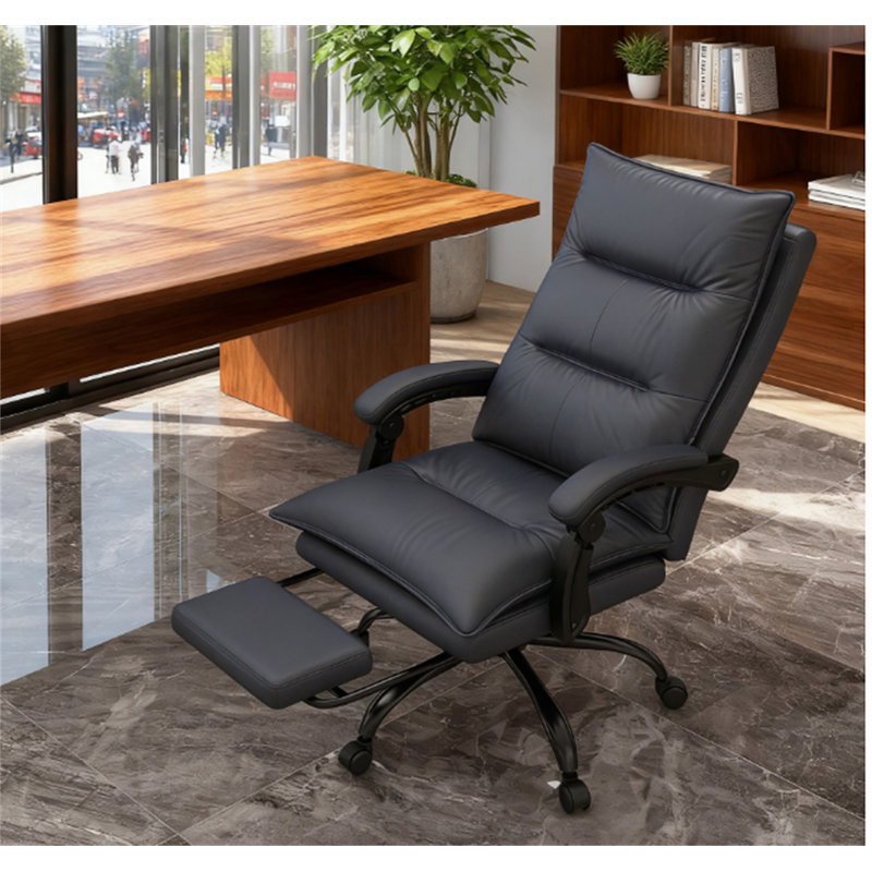 Fauteuil inclinable de bureau avec repose-pieds réglable - Un savoir-faire de luxe pour les professionnels à la recherche de confort toute la journée