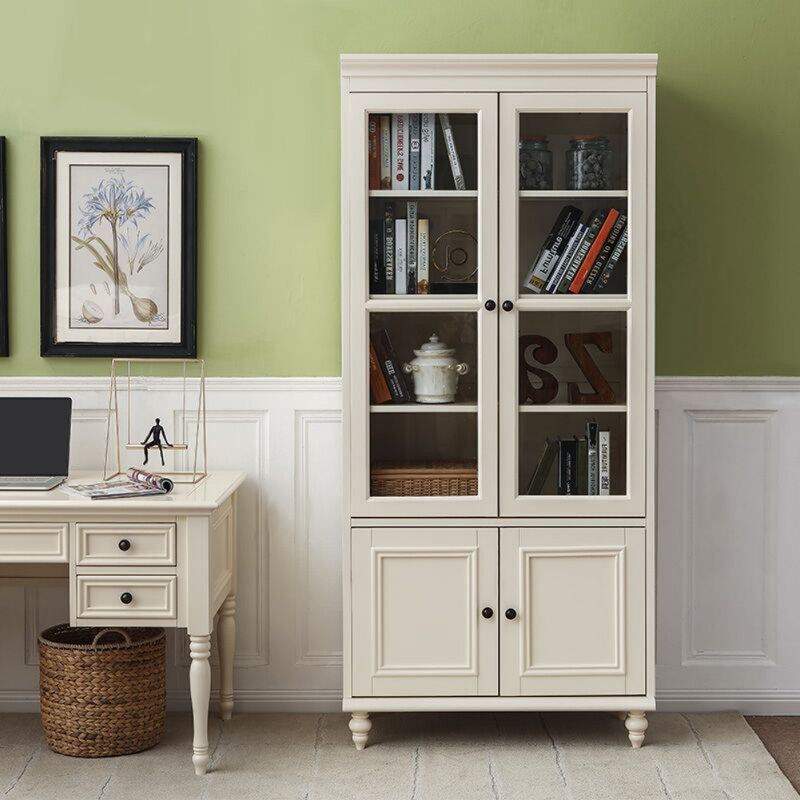 Vitrine simple en bois massif de style américain