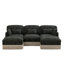 Canapé confortable en U à imprimé léopard en chenille, bord à pampille délicat, repose-pieds mobiles, style moderne, dossier et siège ergonomiques, assemblage facile, siège profond-1890927966-1890927969