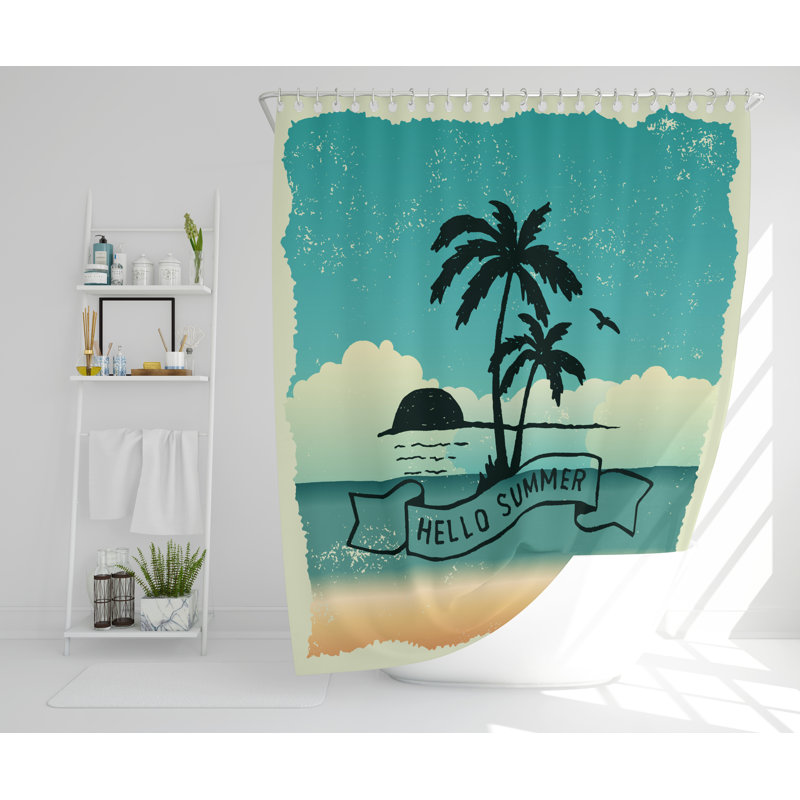 Aniyah Polyester Shower Curtain, 168cm H x 168cm W