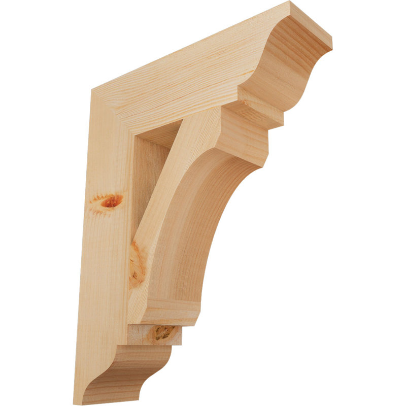 Support en bois rustique traditionnel BKTLEC01, Douglas (lisse), H 18 po x l 3,5 po x P 14 po