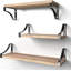 Addiena 3 Piece Paulownia Solid Wood Floating Shelf-1339854944